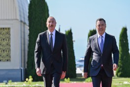 Prezident İlham Əliyevin Çolpon-Ata şəhərində rəsmi qarşılanma mərasimi olub - FOTO 