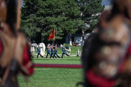 Prezident İlham Əliyevin Çolpon-Ata şəhərində rəsmi qarşılanma mərasimi olub - FOTO 