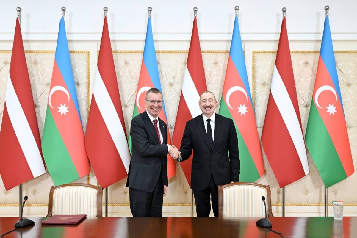 Latviya Prezidenti Edqars Rinkeviçs, Azərbaycan Prezidenti İlham Əliyev