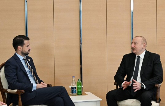 Monteneqronun Prezidenti Yakov Milatoviç və Azərbaycanın Prezidenti İlham Əliyev