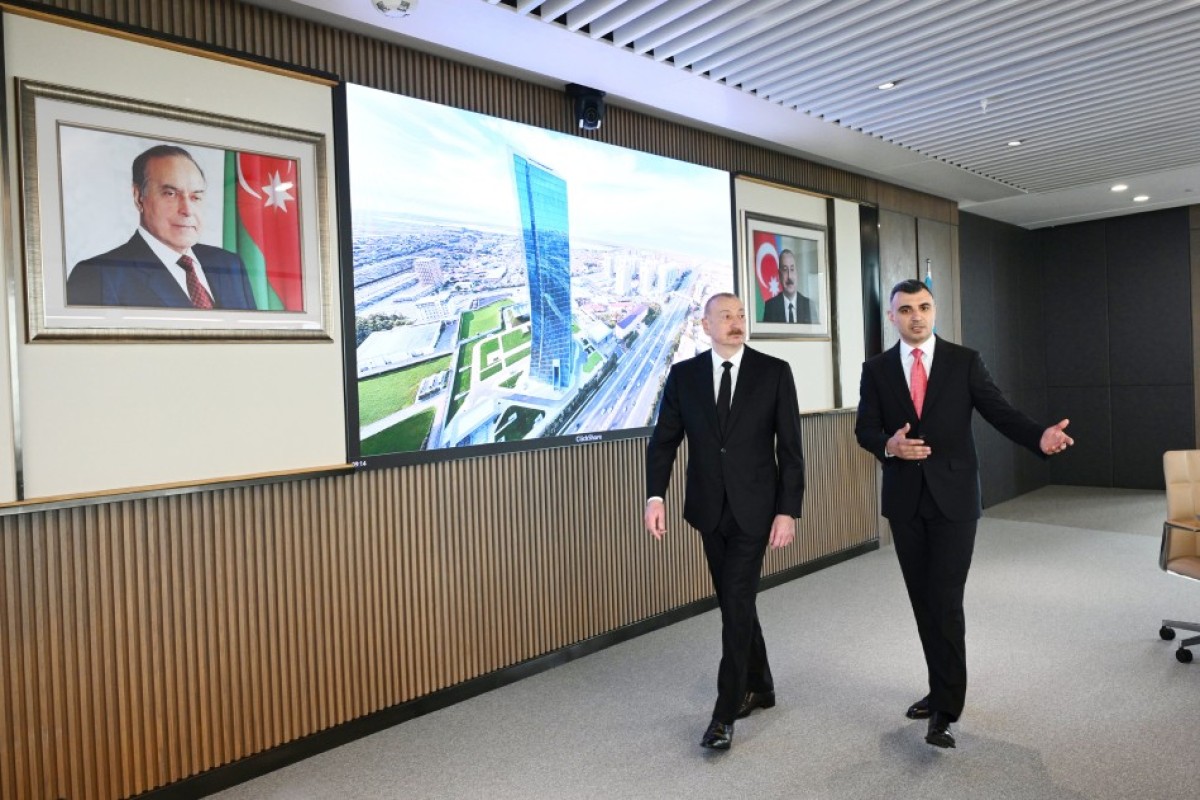 Prezident İlham Əliyev Mərkəzi Bankın yeni binasının açılışında iştirak edib - <span class="red_color">FOTO