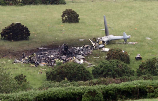 Britaniya ordusunun helikopteri qəzaya uğrayıb, üç hərbçi həlak olub