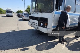 Naxçıvanda avtomobillə avtobus toqquşub, xəsarət alanlar var