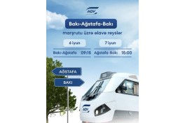 Bakı-Ağstafa-Bakı marşrutu üzrə əlavə qatar reysləri təyin edilib - CƏDVƏL 