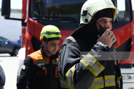 Keşlədə obyektdə yanğın başlayıb - FOTO 
