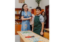 Leyla Əliyeva və Arzu Əliyeva 11 nömrəli inteqrasiya təlimli internat tipli ümumtəhsil məktəbində olublar