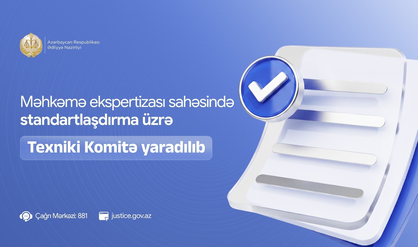 Məhkəmə ekspertizası sahəsində standartlaşdırma üzrə Texniki Komitə yaradılıb