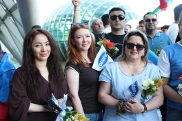 Avropa çempionu olan Azərbaycanın minifutbol yığması Vətənə qayıdıb - FOTO  - YENİLƏNİB 