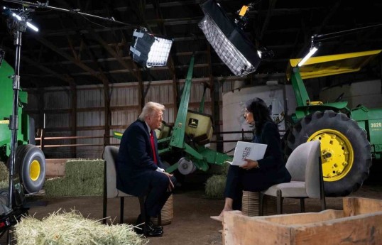 Tramp "NBC News"a müsahibəni yarımçıq qoyaraq məkanı tərk edib