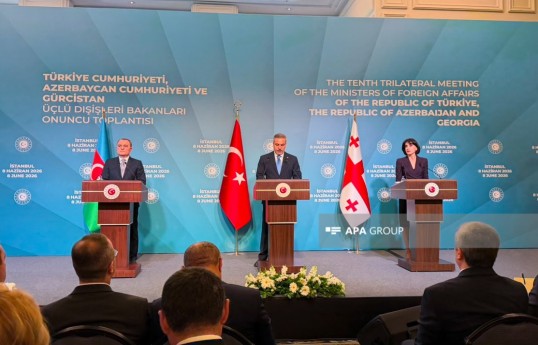 Azərbaycan, Türkiyə və Gürcüstan XİN rəhbərləri TRIPP-in icrasını müzakirə edib