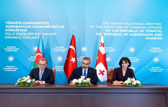 Türkiyə, Azərbaycan və Gürcüstan XİN rəhbərləri İstanbul Bəyannaməsini imzalayıb - FOTO 