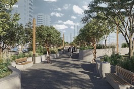 Təbriz küçəsində piyada və ictimai nəqliyyat infrastrukturu yenilənir