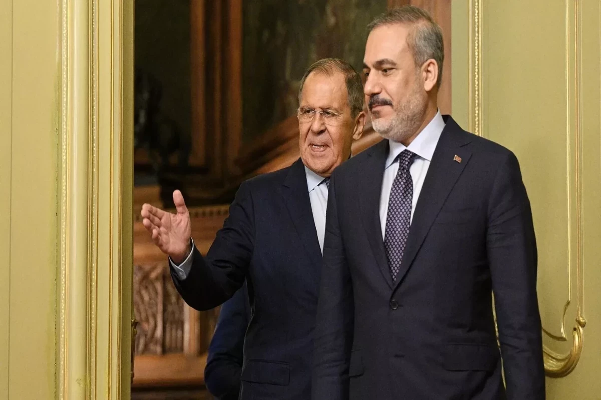 Russian Foreign Minister Sergey Lavrov and Hakan Fidan, Turkish Foreign Minister