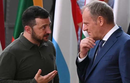 Ukrayna Prezidenti Volodimir Zelenski və Polşanın Baş naziri Donald Tusk