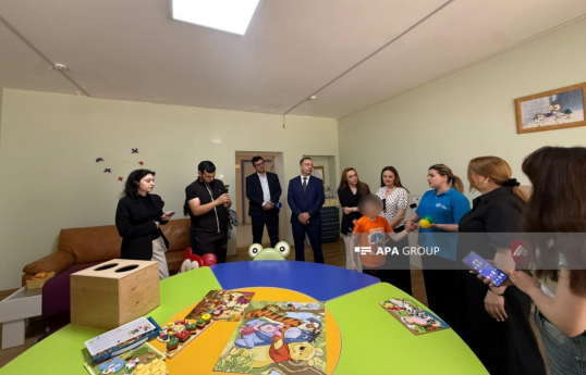 Əlilliyi olan uşaqlar üçün sosial xidmət müəssisəsinə mediatur təşkil edilib - FOTO 