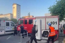 Bakıda obyektdə yanğın başlayıb - YENİLƏNİB  - FOTO  - VİDEO 