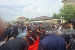 Azov dənizində gəmiyə dron hücumunda həlak olan Fuad Orucov Xaçmazda dəfn edilib - FOTO 