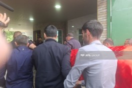 Azov dənizində gəmiyə dron hücumunda həlak olan Fuad Orucov Xaçmazda dəfn edilib - FOTO 