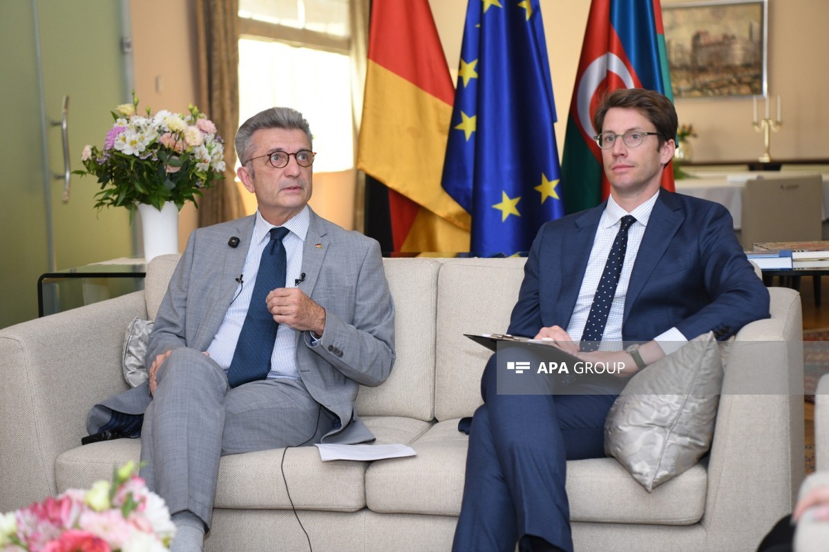 Almaniyanın Azərbaycandakı səfiri Ralf Horlemann mətbuat konfransı