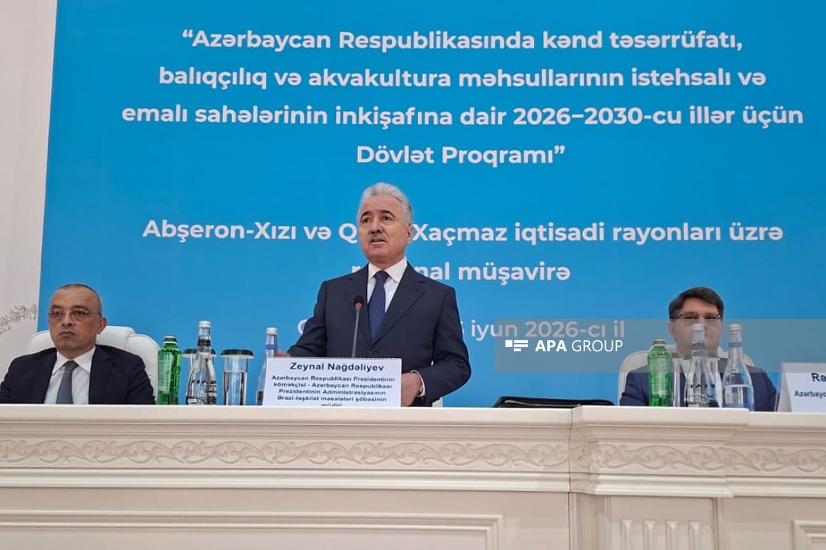 Prezidentin köməkçisi: Su və torpaq resurslarından səmərəli istifadə Dövlət Proqramının əsas prioritetlərindəndir