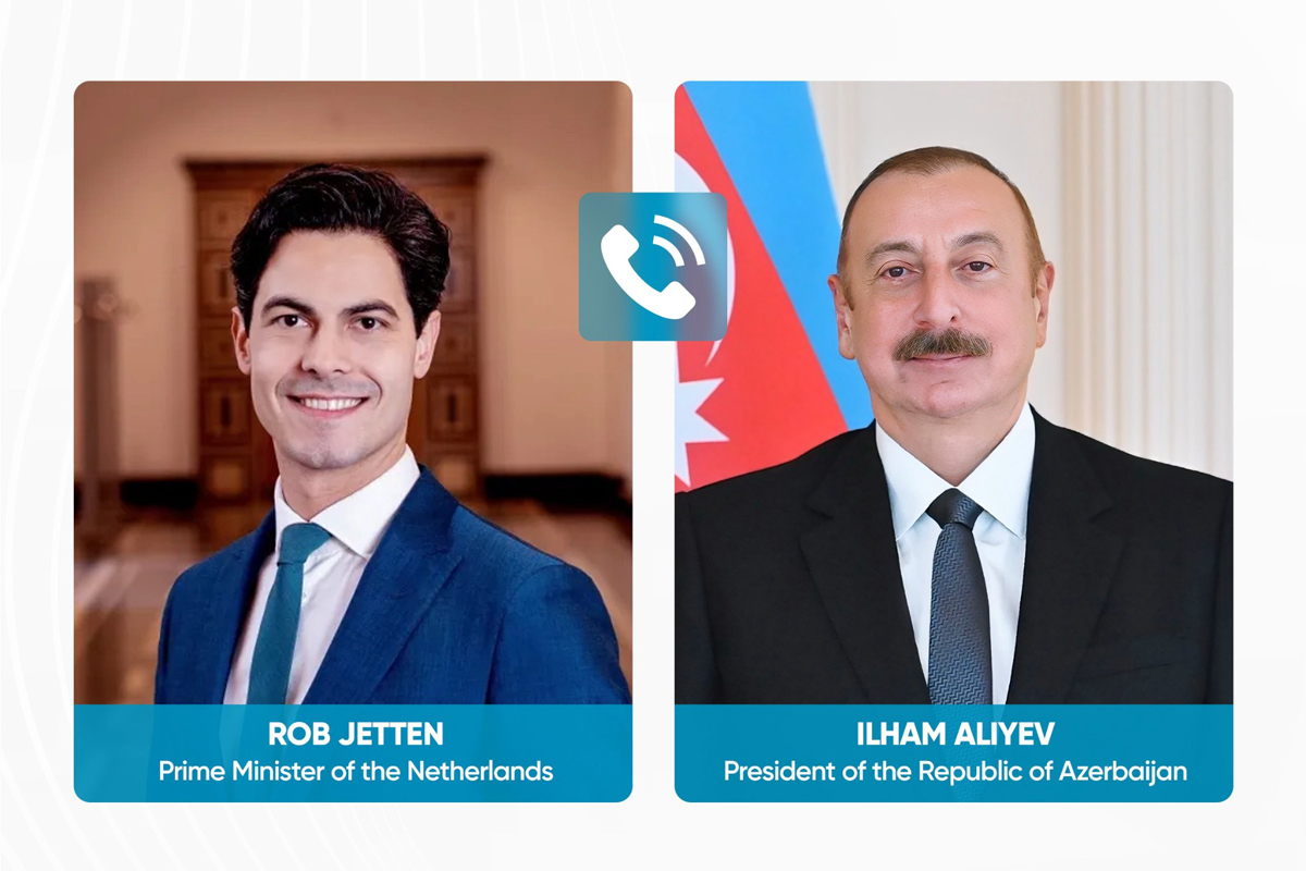 Prezident İlham Əliyev Niderlandın Baş naziri ilə telefon danışığı aparıb