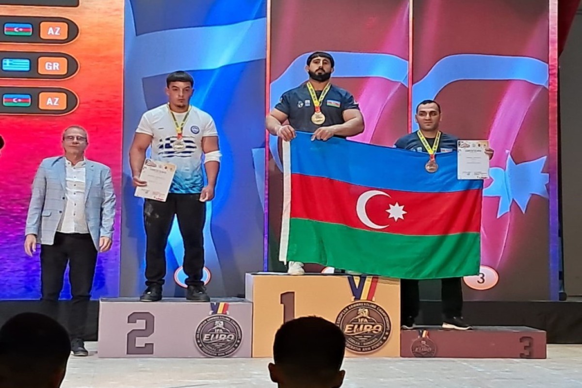 Azerbaijani athlete wins bronze medal at European Armwrestling Championship