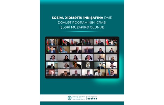 Sosial xidmətin inkişafına dair Dövlət Poqramının icrası müzakirə olunub