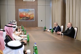 Prezident Ərəb Koordinasiya Qrupuna daxil olan üzv qurumların rəhbər şəxslərini qəbul edib - FOTO 