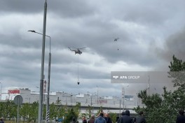 Moskvada Ukrayna dronunun hücumundan sonra "Sadovod" bazarı yanır - FOTO  - VİDEO 