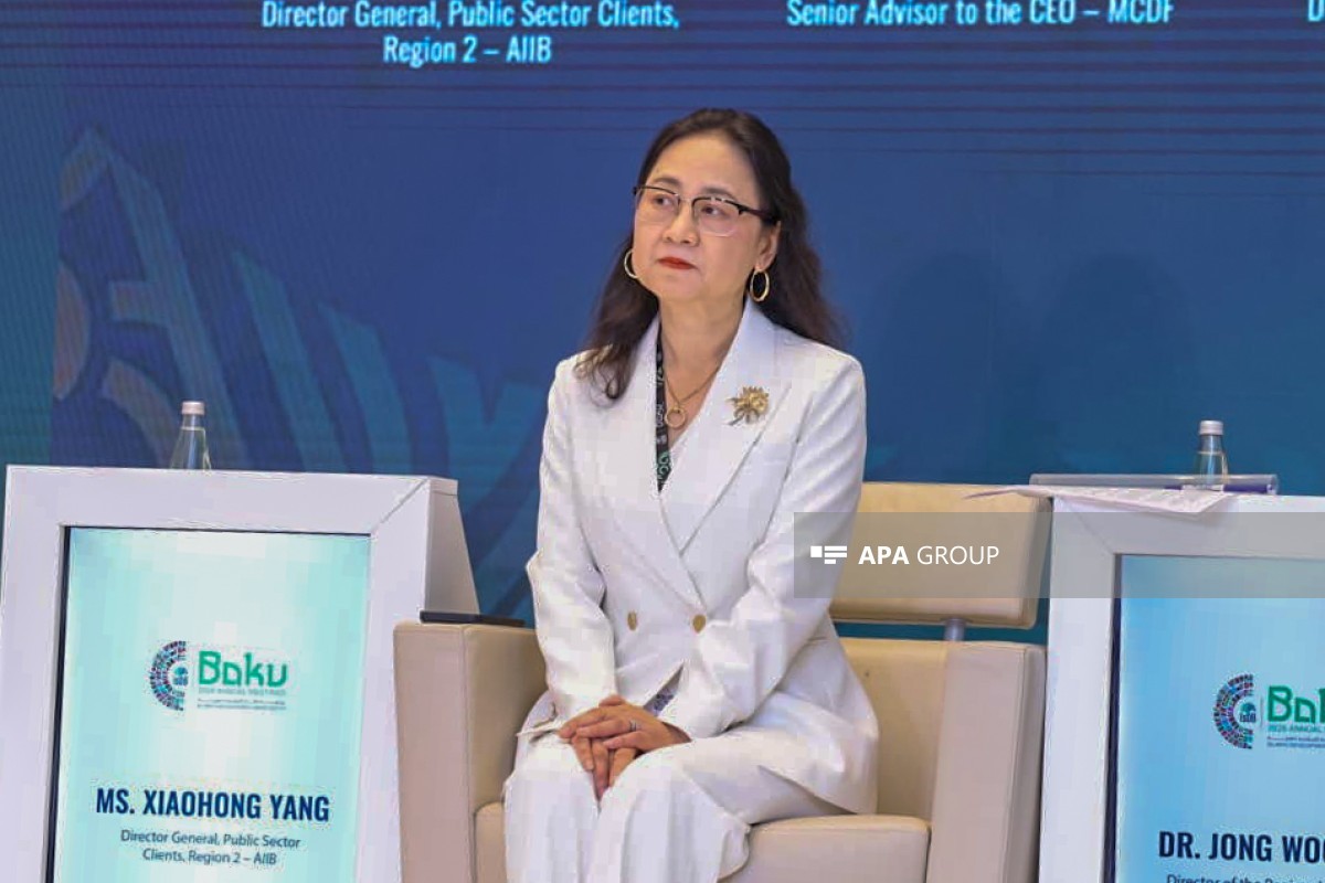 Asiya İnfrastruktur İnvestisiya Bankının (AIIB) baş direktoru Xiaohong Yang