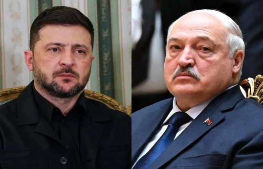 Ukrayna Prezidenti Volodimir Zelenski və Belarus Prezidenti Aleksandr Lukaşenko