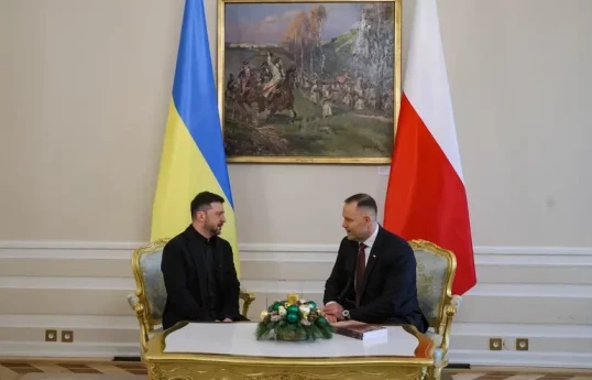 Ukrayna Prezidenti Volodimir Zelenski  və Polşa Prezidenti Karol Navrotski