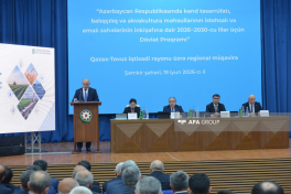 Aqrar sahədə Dövlət Proqramı çərçivəsində Şəmkirdə regional müşavirə keçirilib - FOTO  - YENİLƏNİB 