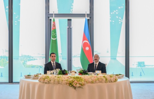 Prezident İlham Əliyevin adından Sərdar Berdiməhəmmədovun şərəfinə dövlət ziyafəti verilib - FOTO 