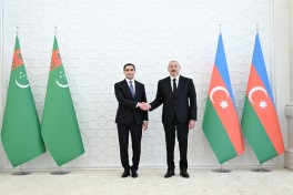 Türkmənistan Prezidentinin Bakıda rəsmi qarşılanma mərasimi olub