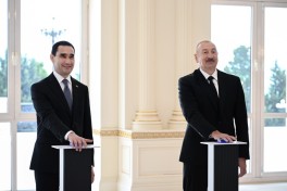 Türkmənistan Prezidenti Sərdar Berdiməhəmmədov, Azərbaycan Prezidenti İlham Əliyev