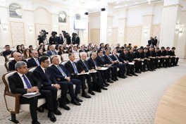 Azərbaycan və Türkmənistan prezidentləri mətbuata bəyanatlarla çıxış ediblər - FOTO 