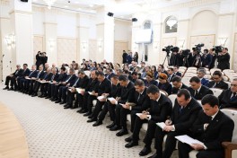 Azərbaycan və Türkmənistan prezidentləri mətbuata bəyanatlarla çıxış ediblər - FOTO 