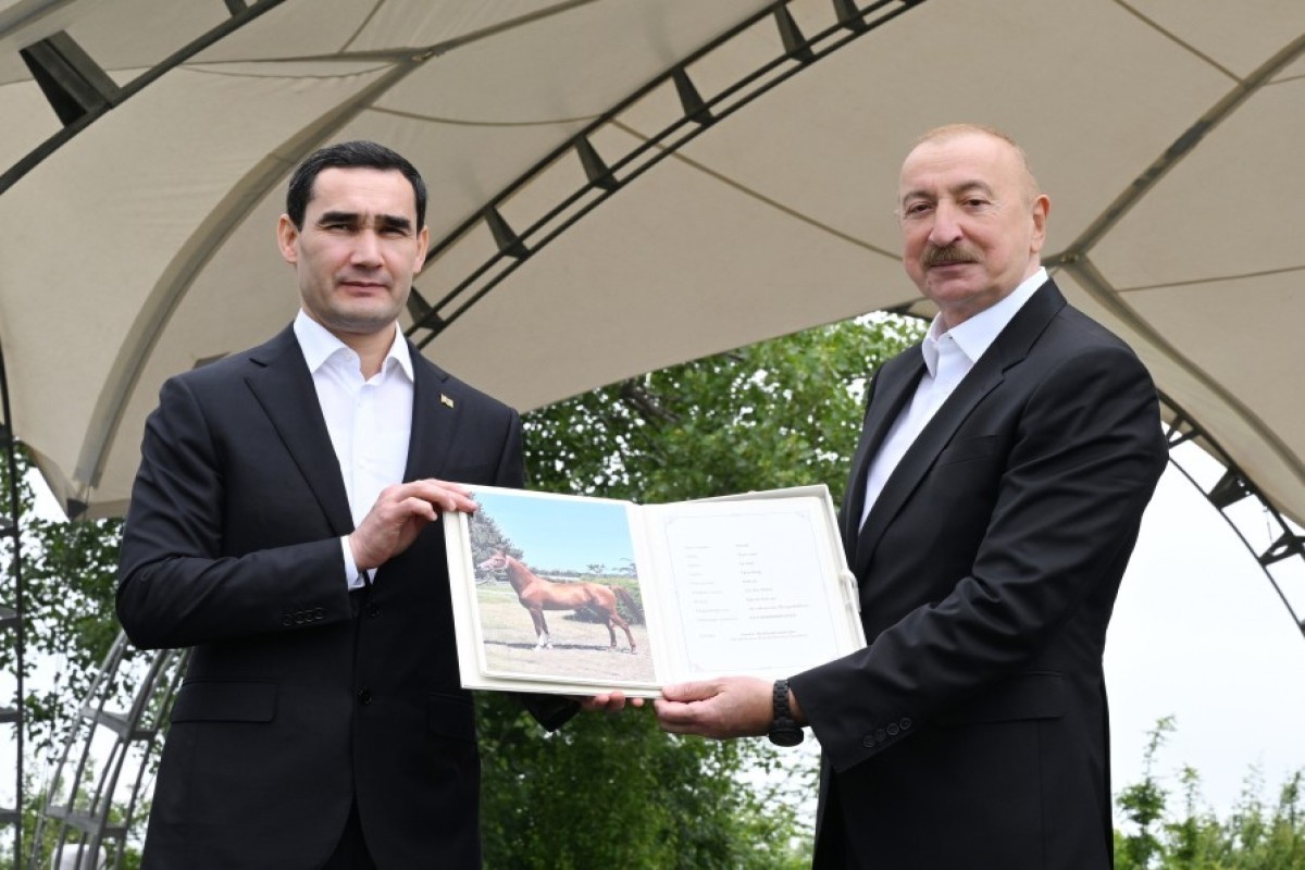 Garabagh Horse gifted to the President of Turkmenistan