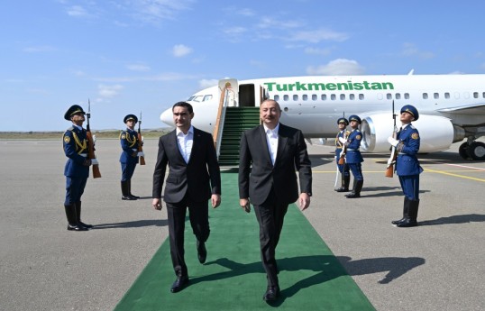 Türkmənistan Prezidenti Füzuli rayonuna gəlib