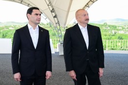 Azərbaycan və Türkmənistan prezidentləri Füzuli şəhərinin dağıdılmış yerlərinə baxıblar