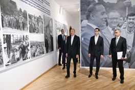 Azərbaycan və Türkmənistan prezidentləri Şuşada “Heydər Əliyev və Qarabağ” sərgisi ilə tanış olublar