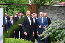 Prezidentlər İlham Əliyev və Sərdar Berdiməhəmmədov Şuşada Bülbülün ev-muzeyində olublar