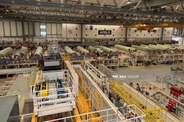 Media nümayəndələri "Airbus"un Hamburqdakı istehsal sahəsində olublar- FOTO 