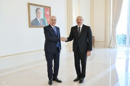 Prezident İlham Əliyev Türkiyə Böyük Millət Məclisinin sədrini qəbul edib