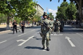 Naxçıvanda hərbi orkestrin müşayiəti ilə yürüş başlayıb - FOTO 