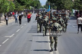 Naxçıvanda hərbi orkestrin müşayiəti ilə yürüş başlayıb - FOTO 