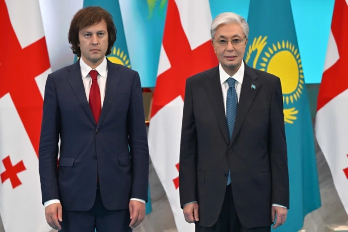 Georgian Prime Minister Irakli Kobakhidze, Kazakhstan President Kassym-Jomart Tokayev