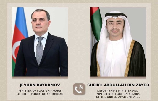 Azərbaycan və BƏƏ XİN başçıları Yaxın Şərqdə vəziyyəti müzakirə edib