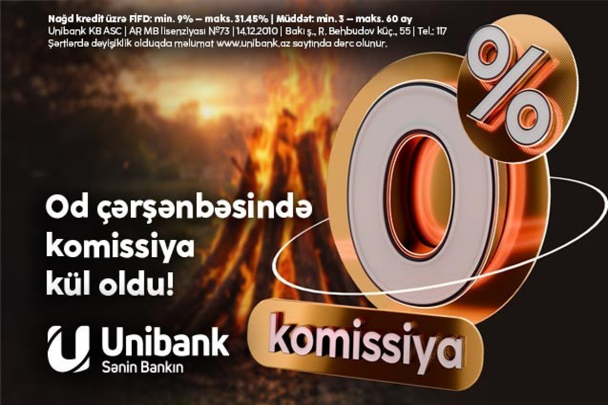 Unibank 0% komissiyalı kredit kampaniyası keçirir